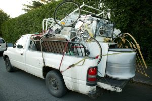 Client transporting scrap haul with personal vehicle